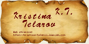 Kristina Telarov vizit kartica